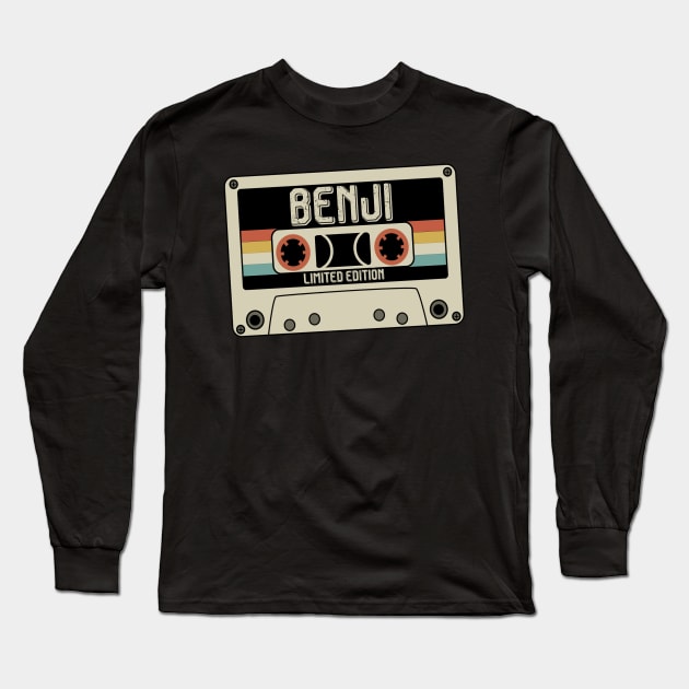 Benji Name - Limited Edition - Vintage Style Long Sleeve T-Shirt by Debbie Art